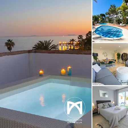 Apartment Vacation I Canas Beachfront Haven, Sea View, Jacuzzi, Golden Mile, Duplex Penthouse, 24-7 Security Marbella
